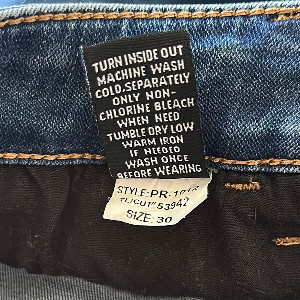 GUC Prosperity Blue High Rise Boot Cut Jeans Denim with Stretch Size 30 - Picture 9 of 9